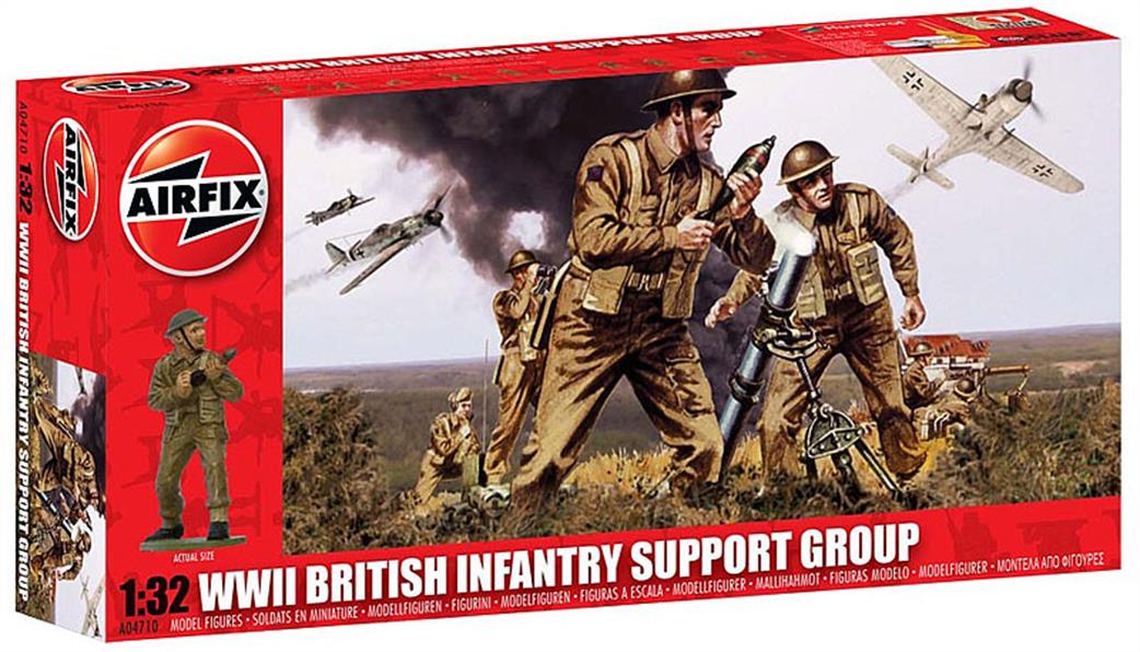 Airfix 1/32 A04710V British WW2 Infantry Support Set Figure Set