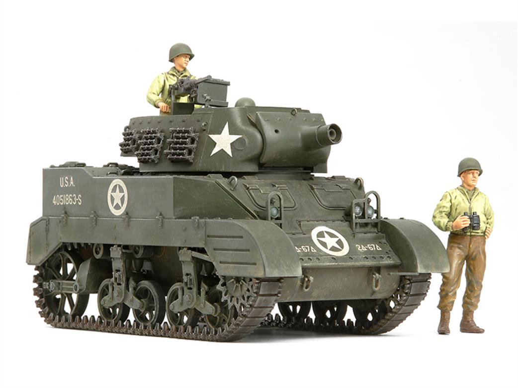 Tamiya 1/35 35312 US Howitzer Motor Carriage M8 Awaiting Orders with 3 Figures