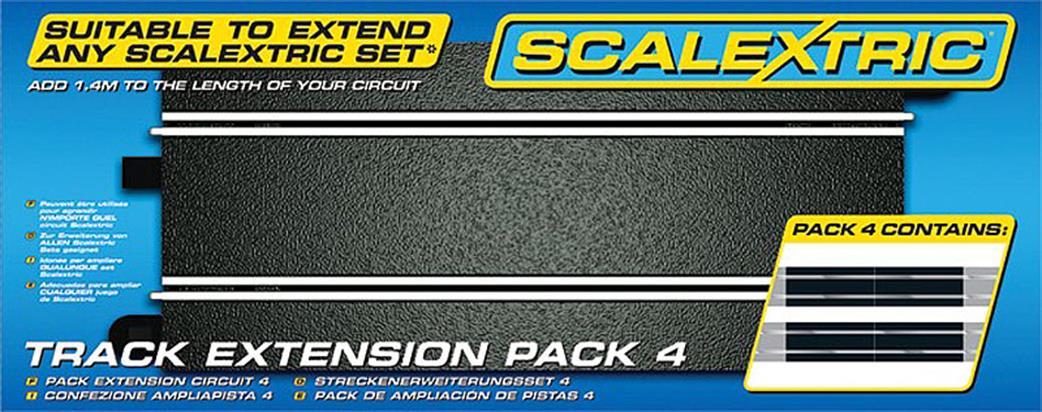 Scalextric 1/32 C8526 Scalextric Straight x 4 Extension Pack