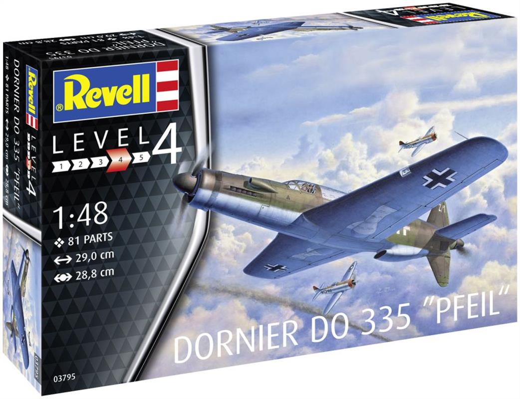 Revell 1/48 03795 Dornier Do335 Pfeil German Fighter