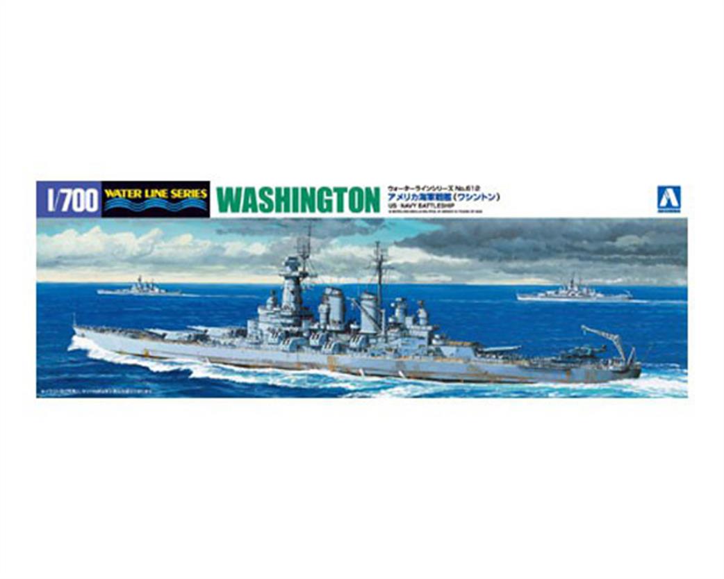 Aoshima 1/700 04601 USS Washington Battleship Waterline Plastic Kit