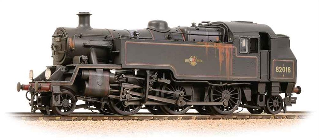 Bachmann OO 31-982 BR 82018 Standard Class 3MT 2-6-2 Tank Lined Black Late Crest Weathered