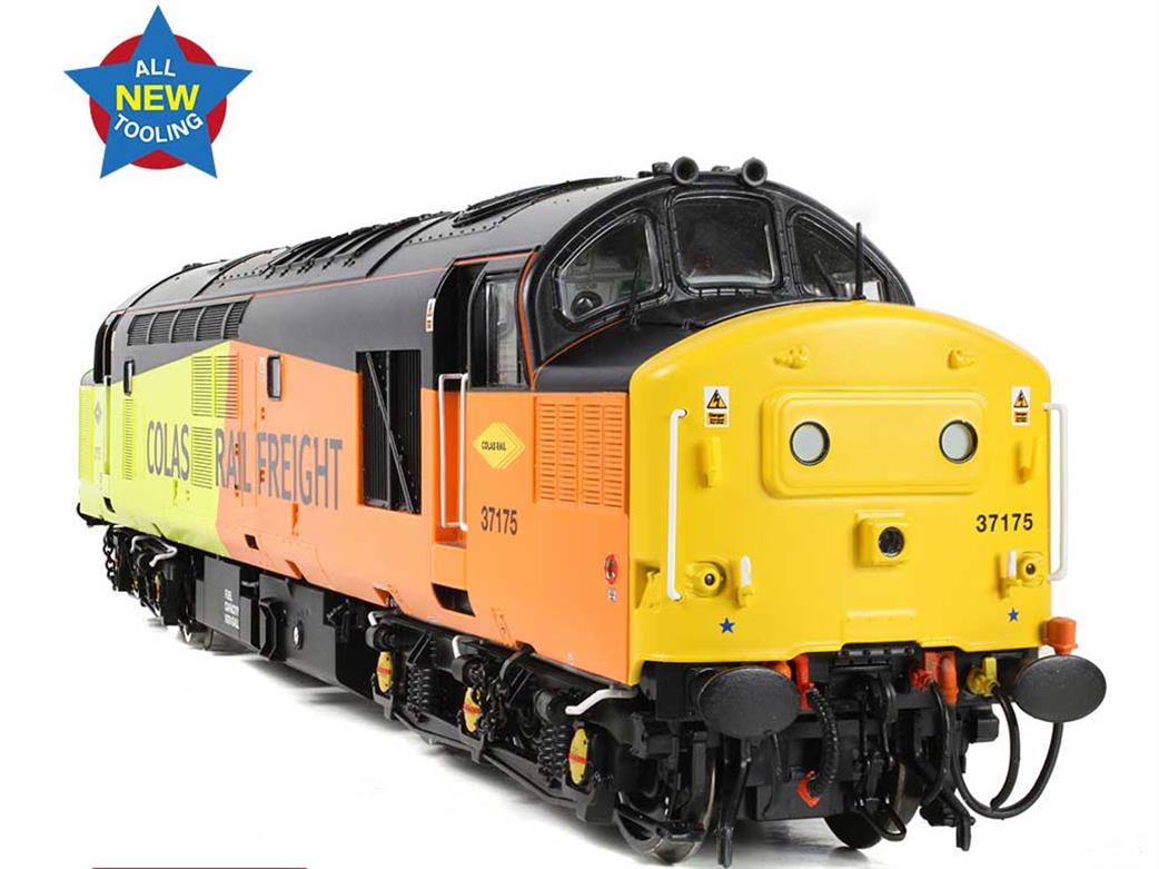 Bachmann OO 35-310 Colas Rail 37175 Class 37/0 Diesel Locomotive Colas Yellow & Orange