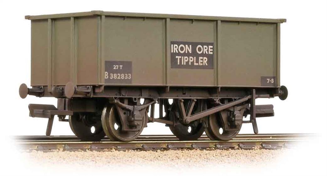 Bachmann OO 37-275G BR 27ton Steel Body Iron Ore Tippler Wagon Grey Early Weathered