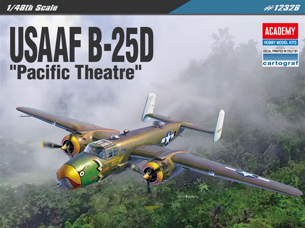 Academy 1/48 12328 B25D Mitchell Cannon Nose Pacific Theatre Plastic Kit