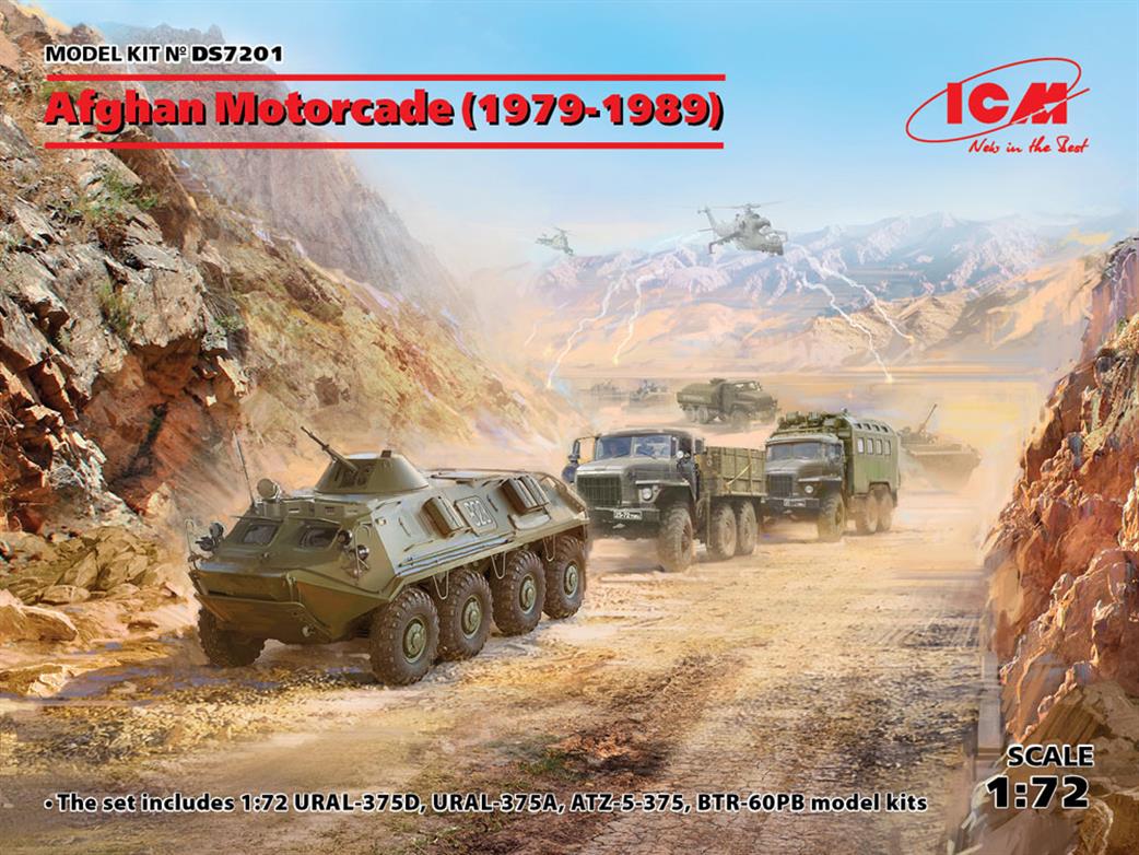 ICM 1/72 DS7201 Afghan Motorcade 1979-1989 Diorama Set