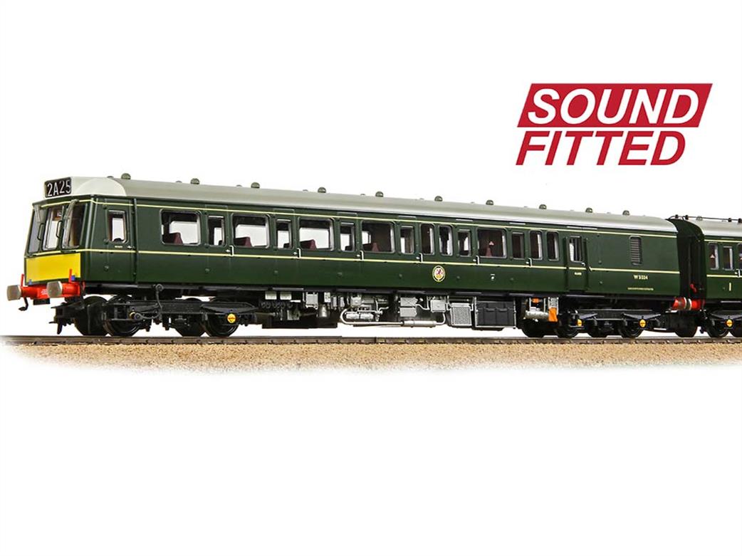 Bachmann OO 35-503SF BR Class 117 3-Car Diesel Multiple Unit BR Green Small Warning Panels DCC and Sound