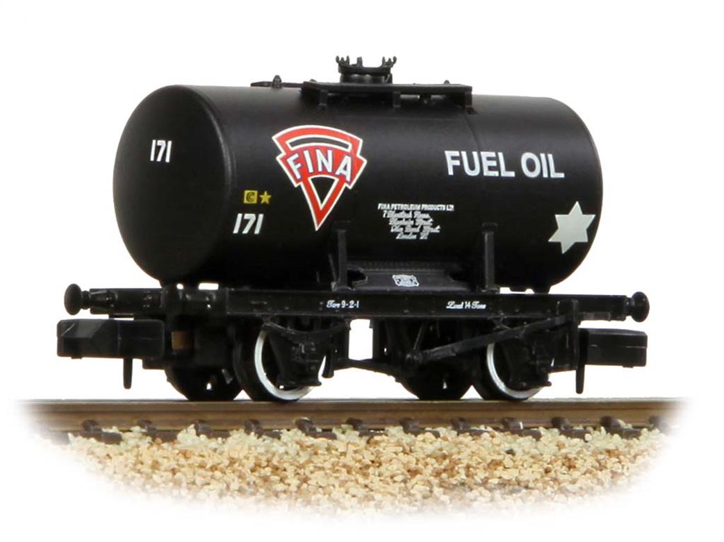 Graham Farish N 378-003A Fina Fuel Oil 14Ton Anchor-Mounted Tank Wagon 171 Black