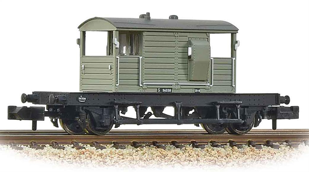 Graham Farish N 377-852A SR 25 Ton Pill Box Brake Van BR Grey