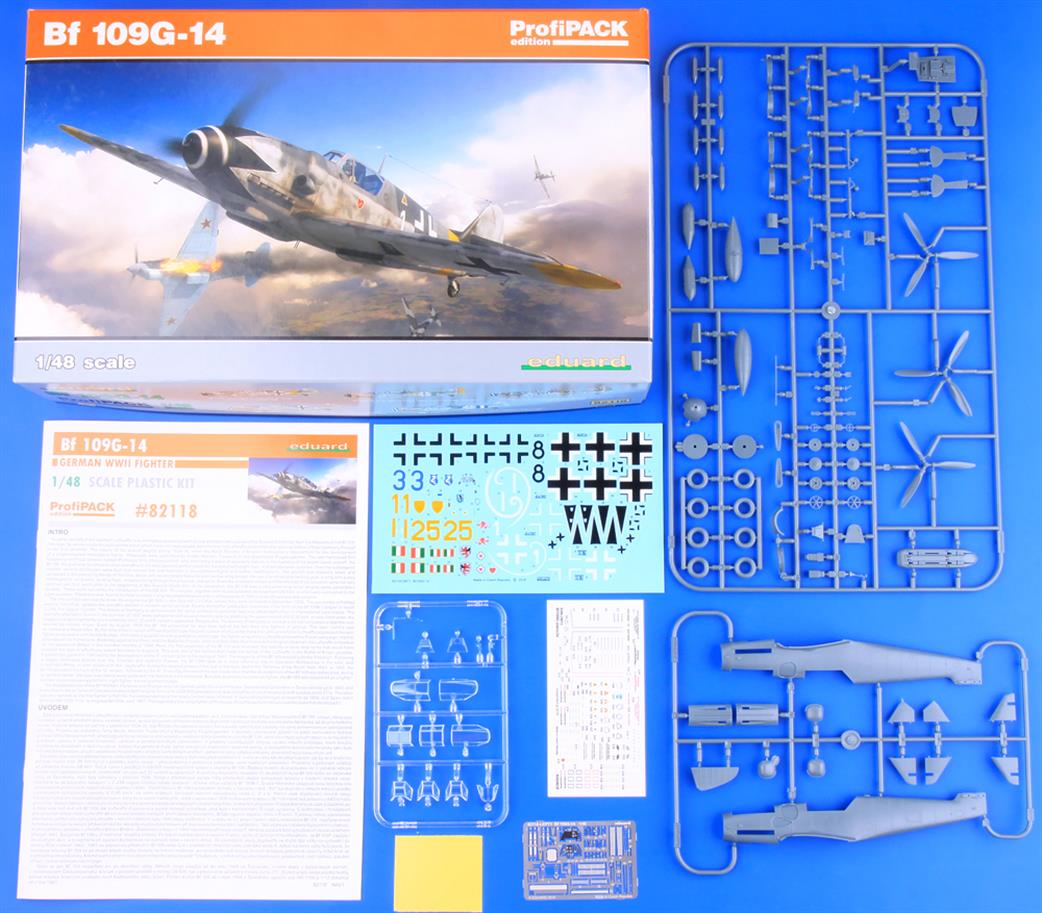 Eduard 1/48 82118 Bf109G-14  WW2 German Fighter Plastic  Kit Profipak