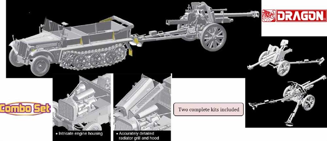 Dragon Models 1/35 6939 German Sd.Kfz.10 Halftrrack with 10.5cm KE FG 18/40 Howitzer