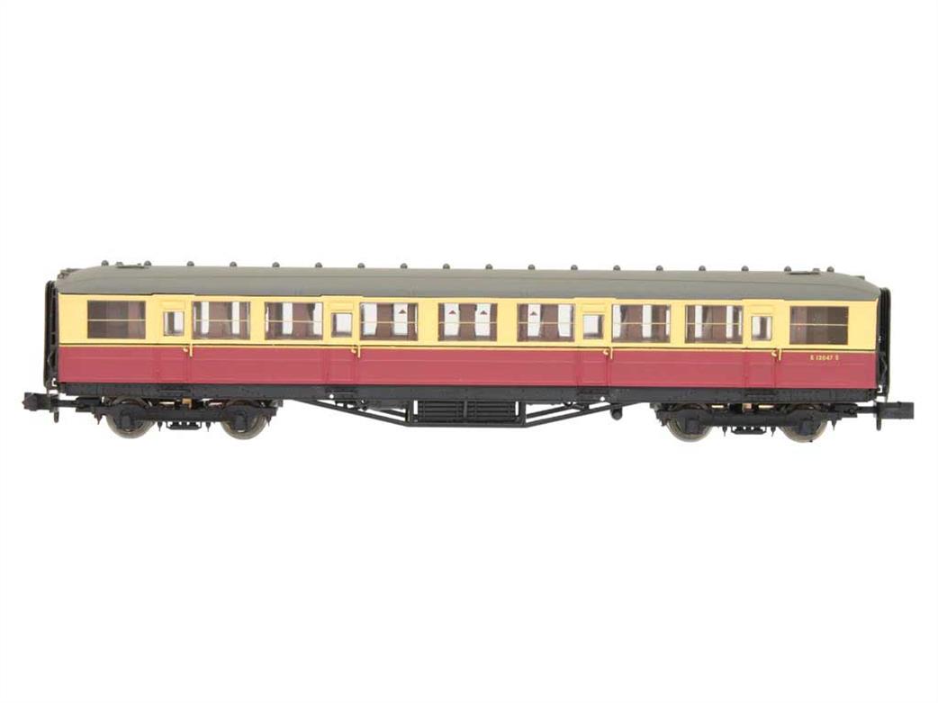 Dapol N 2P-011-057 BR E12047E Gresley Design Second Class Coach Crimson & Cream