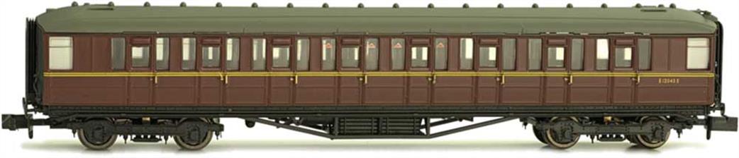 Dapol N 2P-011-077 BR E12108E Gresley Second Class Coach Maroon Livery