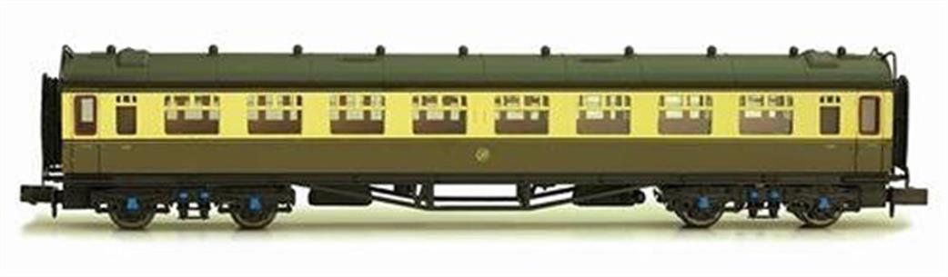 Dapol N 2P-000-156 GWR Collett Third Class Coach 1153 Chocolate & Cream Shirtbutton Monogram