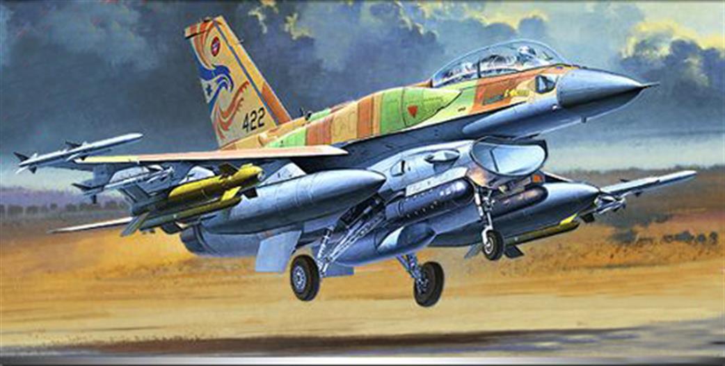 Academy 1/32 12105 Isreali F16i Sufa Storm Two Seat Modern Jet Fighter Plastic Kit