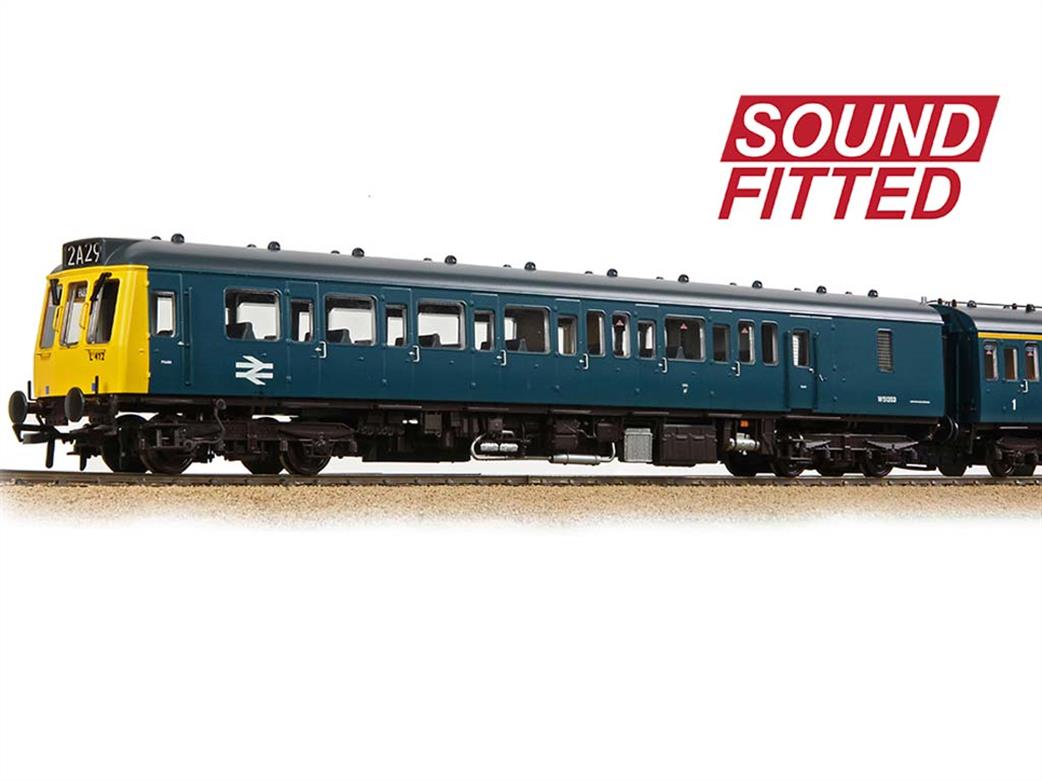 Bachmann OO 35-504SF BR Class 117 3-Car Diesel Multiple Unit BR Plain Blue DCC and Sound