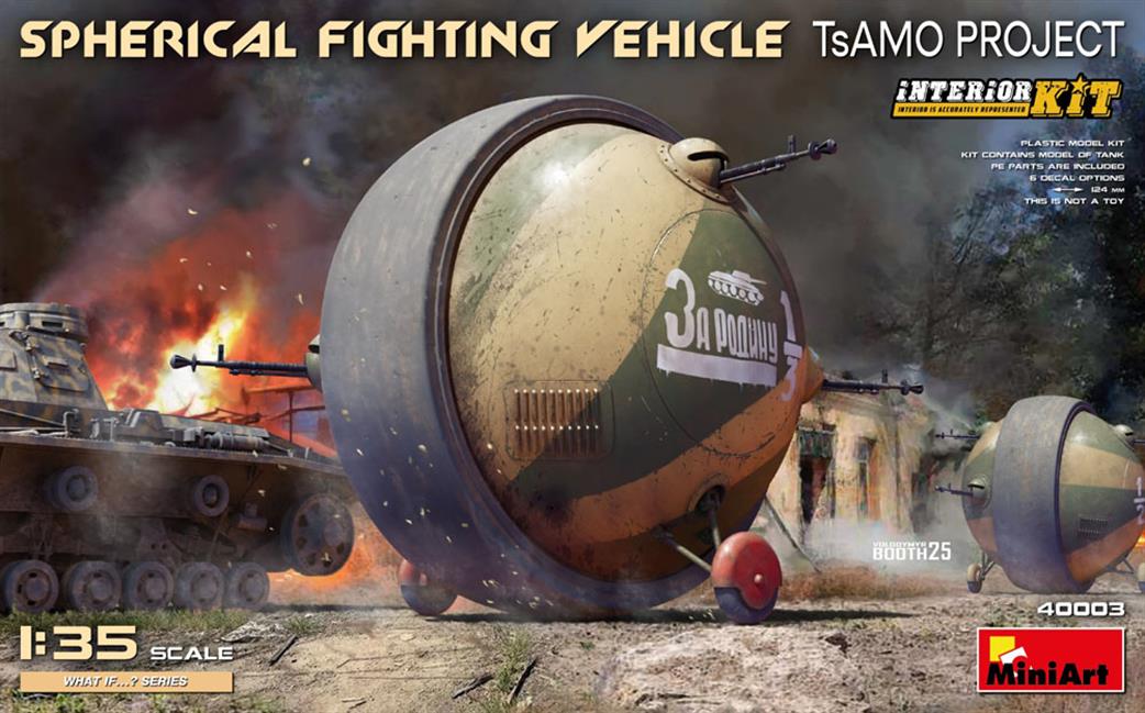 MiniArt 1/35 40003 Spherical Fighting Vehicle TsAmo Project w/interior Kit