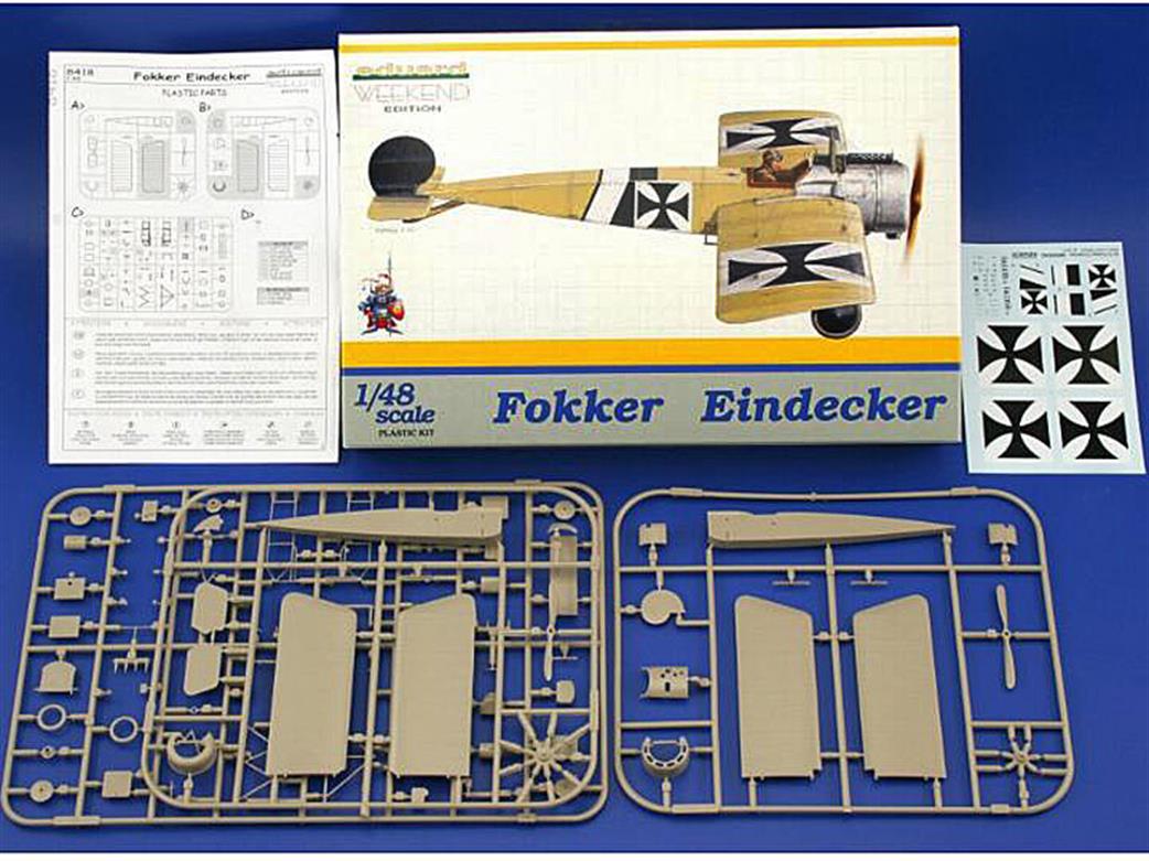 Eduard 1/48 8419 Fokker Eindecker WW1 Fighter Plane Kit Weekend Version