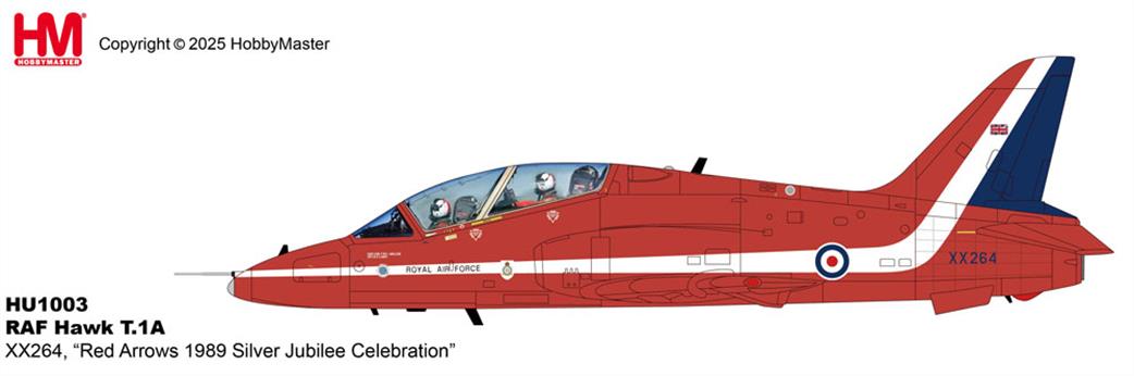 Hobby Master 1/48 HU1003 RAF Hawk T.1A Red Arrows 1989 Silver Jubilee Celebration