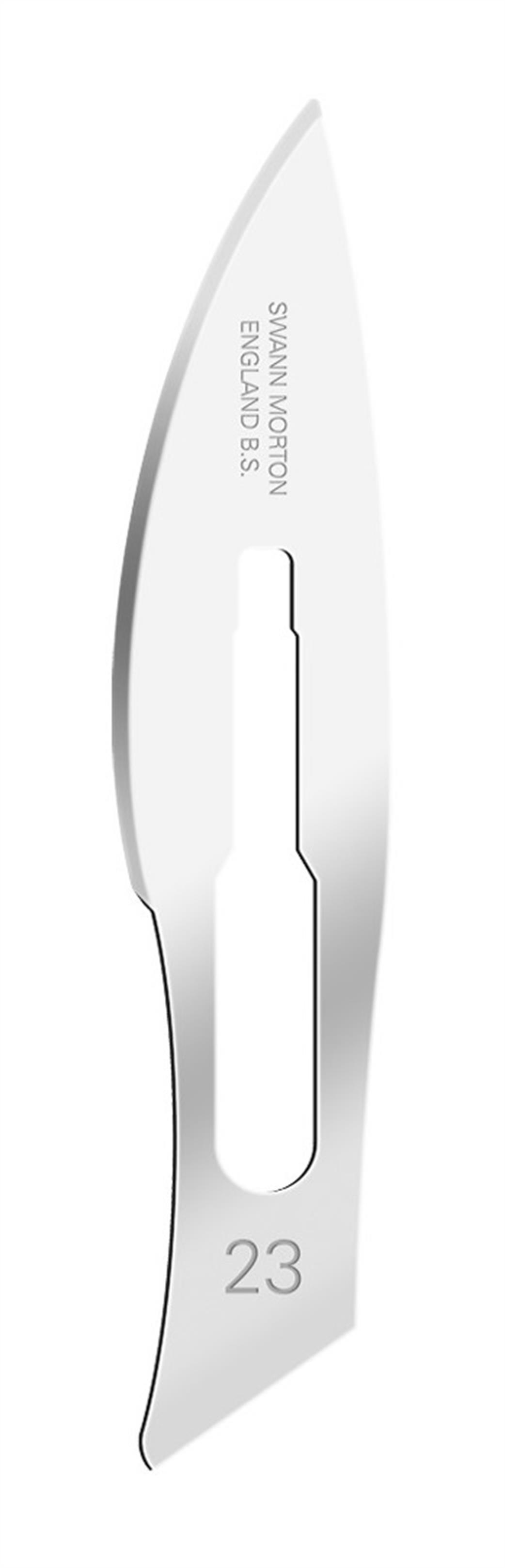 Swann Morton  0110 Number 23 Scalpel Blade Pack of 5 Blades for No.4 Handle