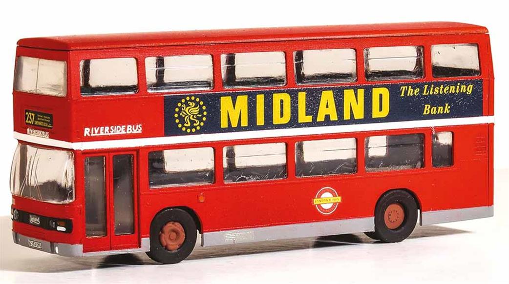 Peco Modelscene OO 5501 Leyland Olympian Double Deck Bus Kit London Buses Red Riverside Livery