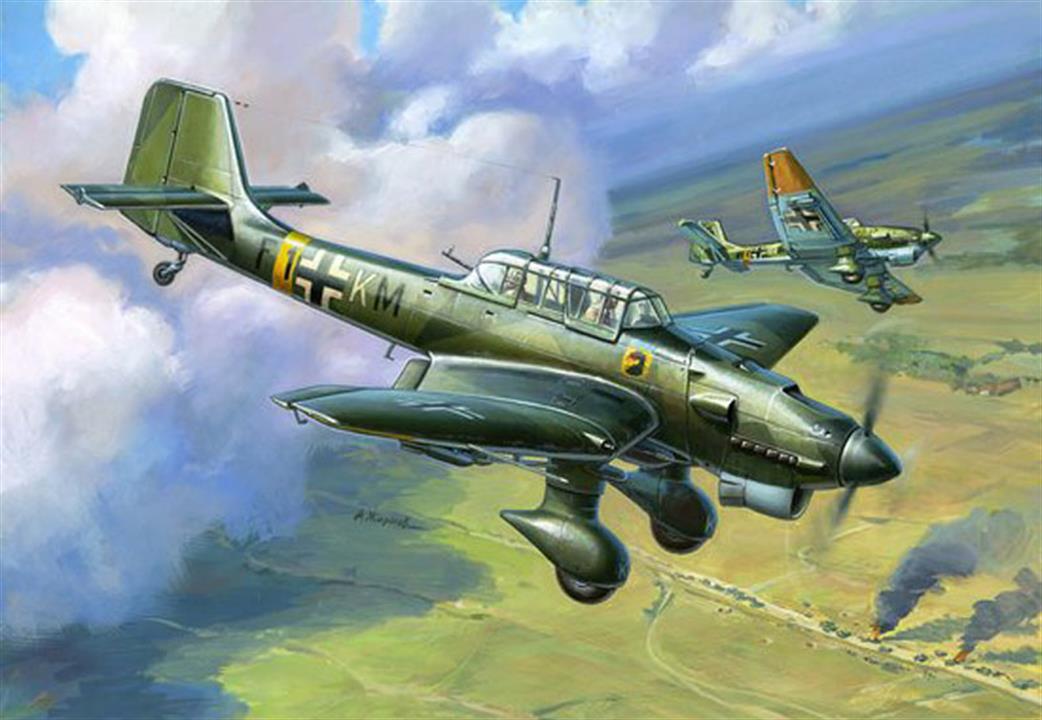 Zvezda 1/144 6123 German Stuka Dive Bomber Snap Kit