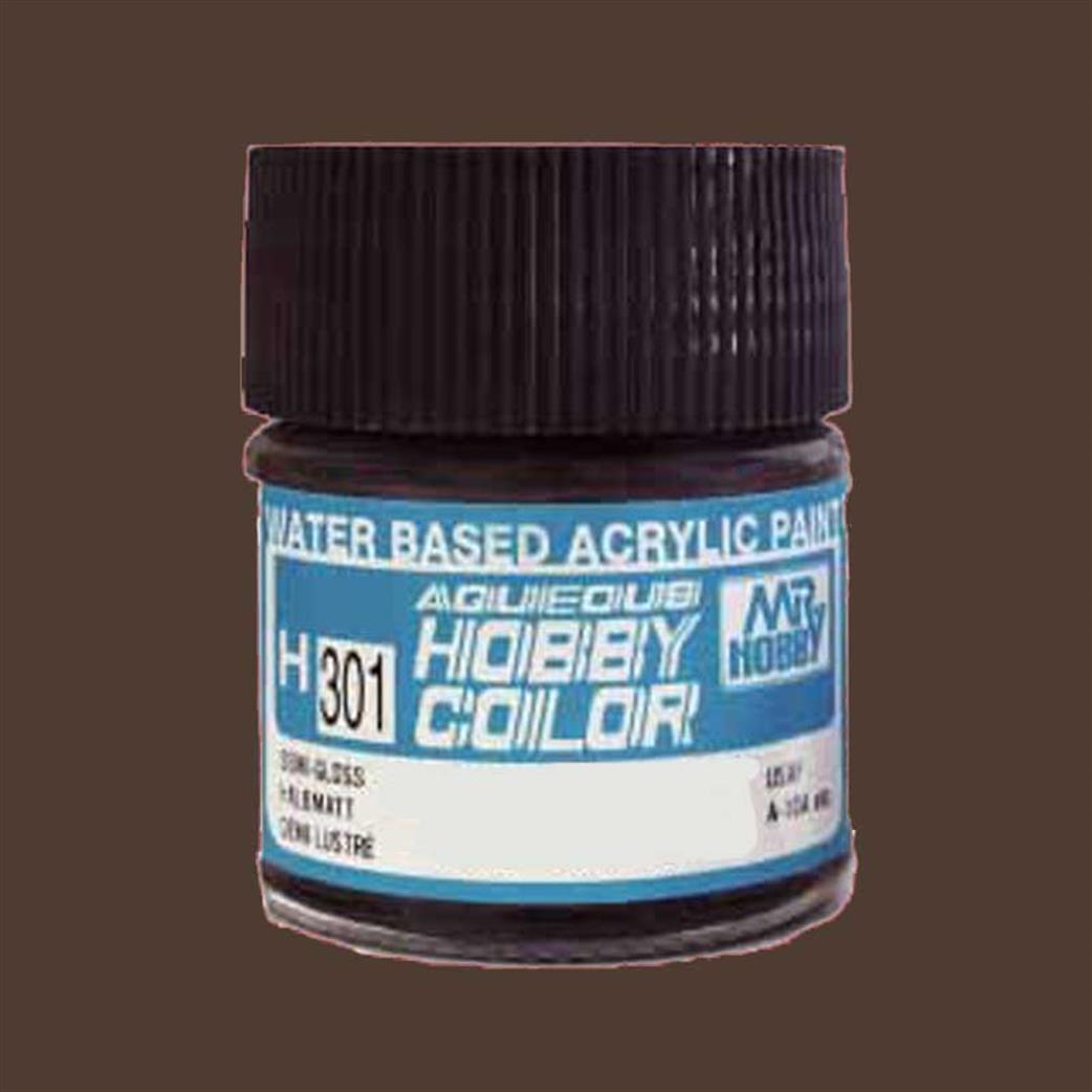 Gunze Sangyo  H462 462 Black Brown Mr Hobby Acrylic Paint 10ml