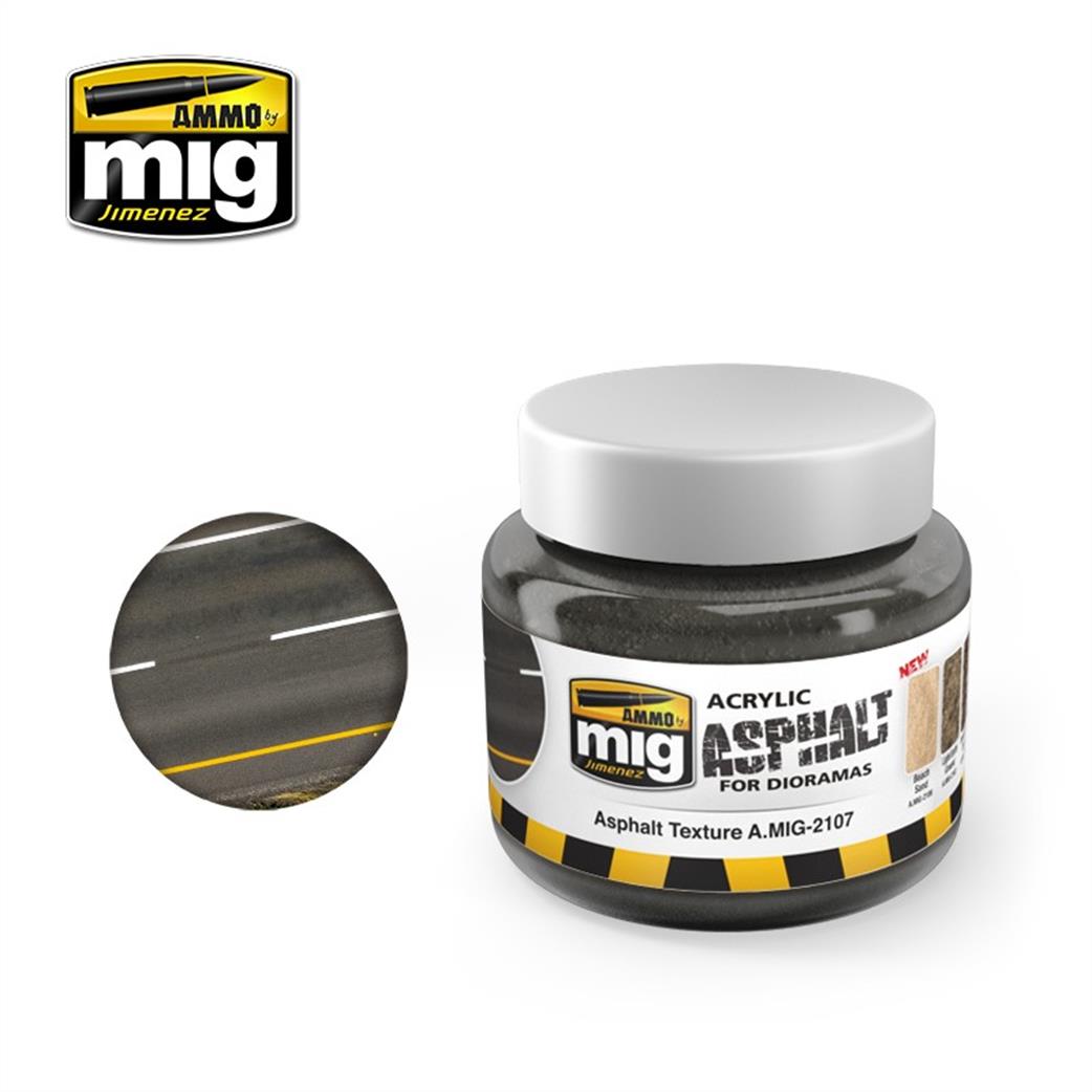 Ammo of Mig Jimenez  A.MIG-2107 Asphalt Ground Texture Acrylic 250ml