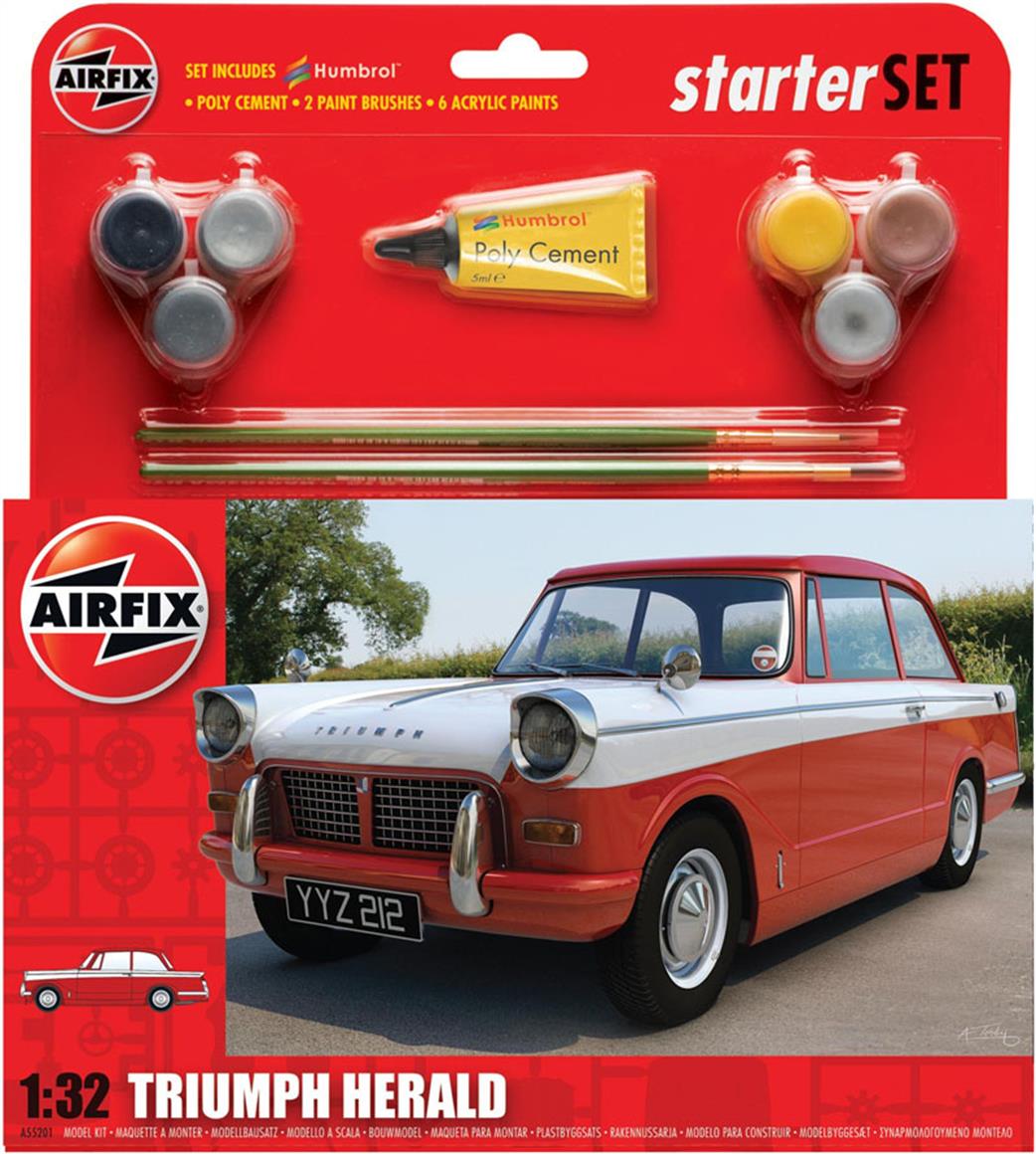 Airfix 1/32 A55201 Triumph Herald Medium Starter Gift  Set