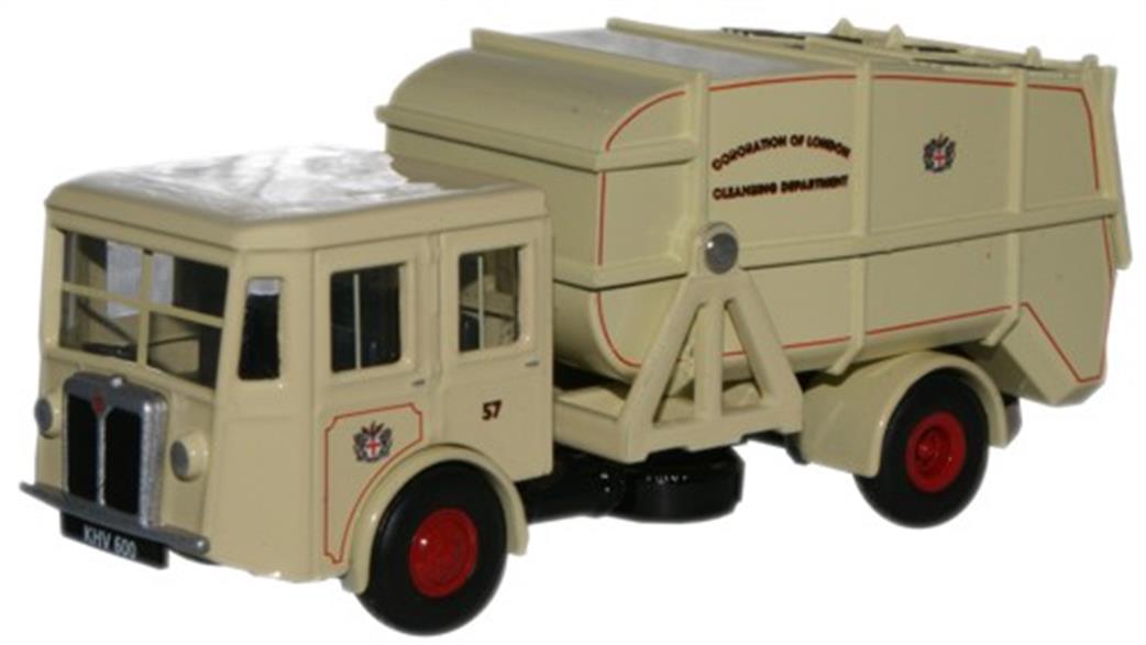 Oxford Diecast 1/76 76SD005 Corporation of London Shelvoke & Drewry Dustcart