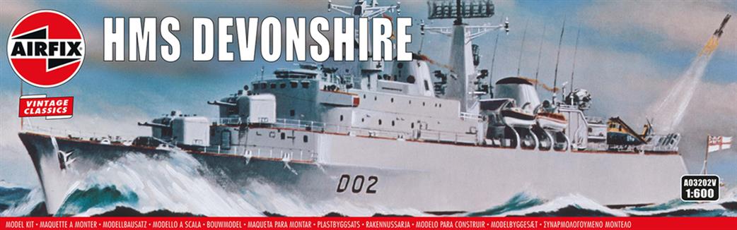 Airfix 1/600 A03202V HMS Devonshire RN Destroyer Vintage Classic Kit