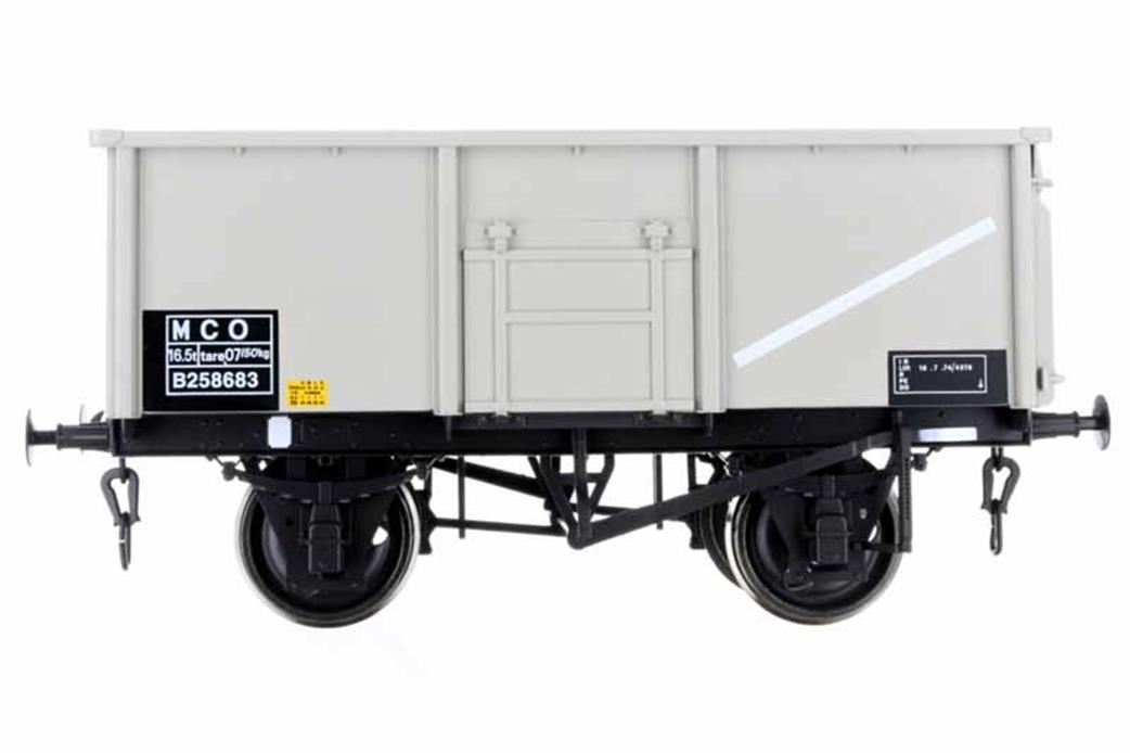 Dapol O Gauge 7F-030-015 B258683 Rebodied 16ton Steel Mineral Wagon Dia.1/108 Light Grey TOPS MCO