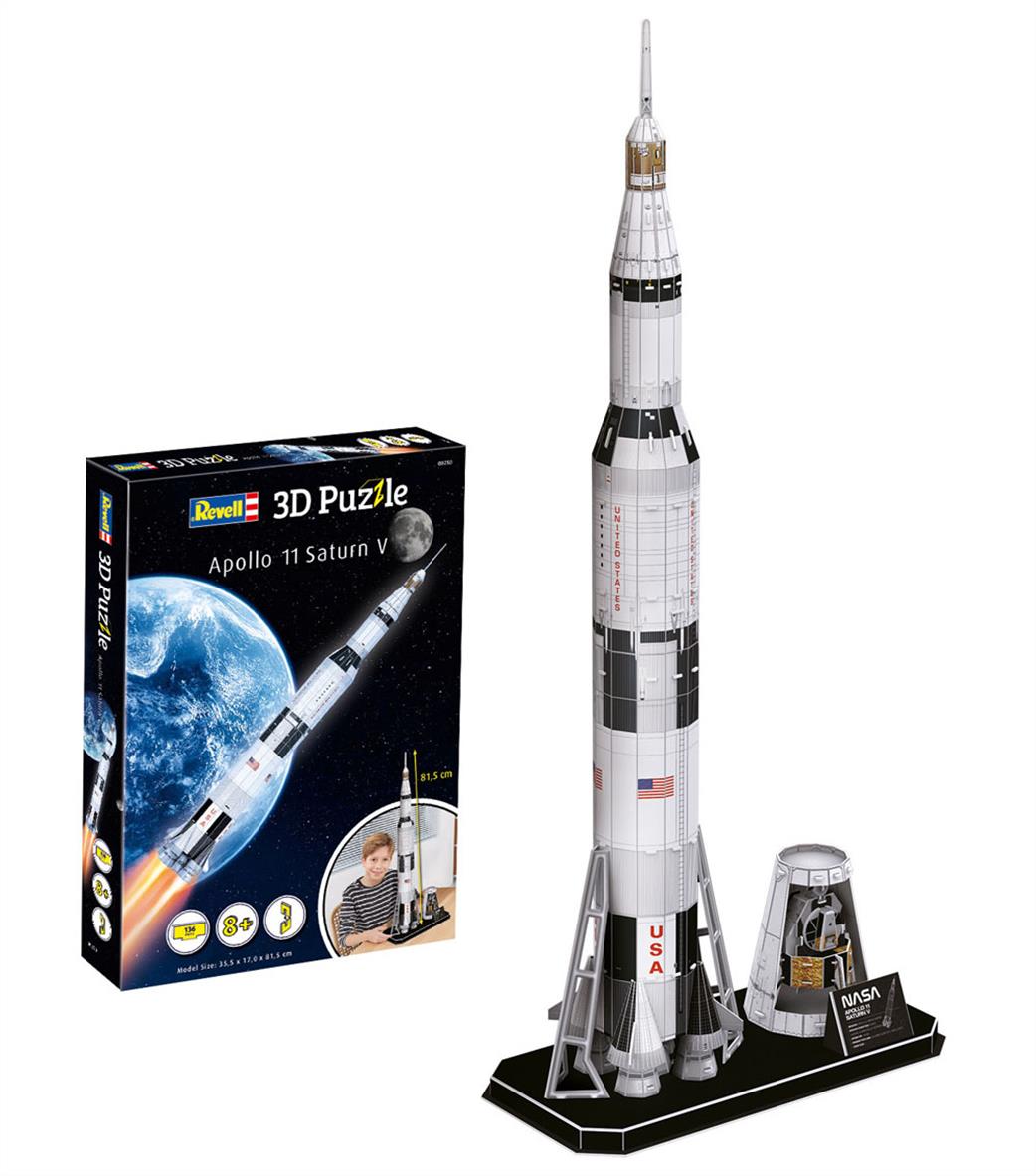 Revell  00250 Apollo Saturn V Rocket 3d Jigsaw Puzzle