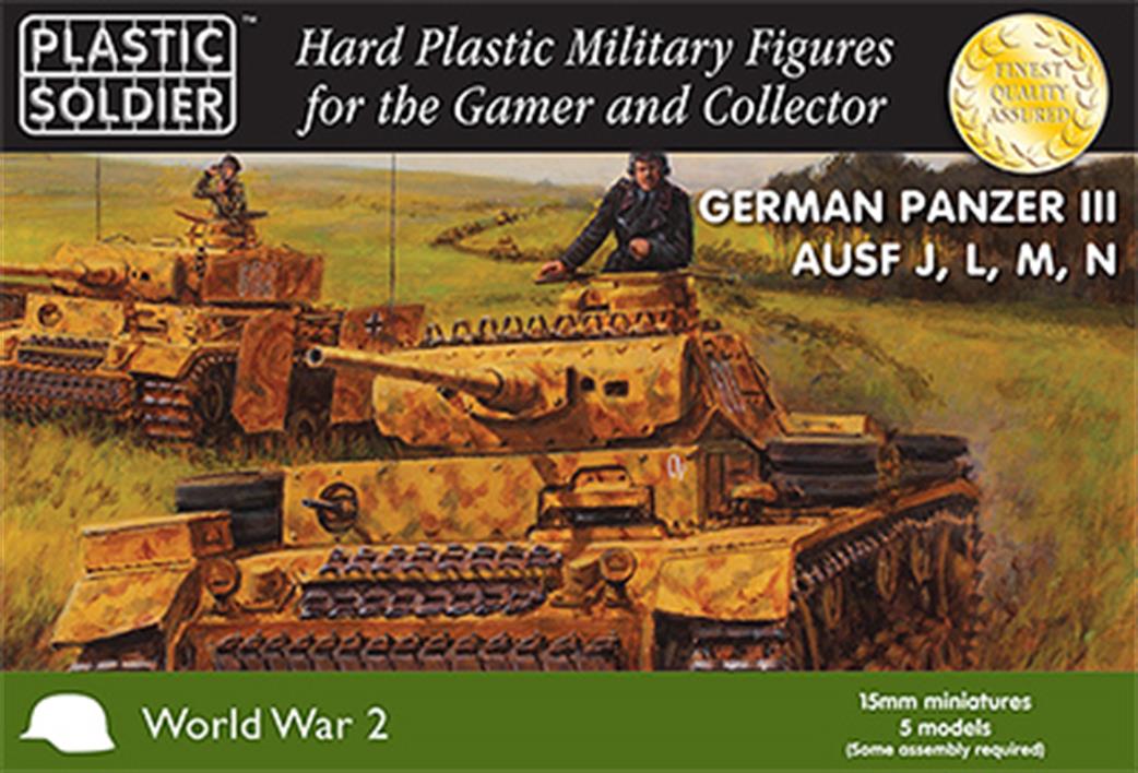 Plastic Soldier 15mm WW2V15010 German Panzer III Auf.L Late Pro 9th Panzer Div Russia 1942