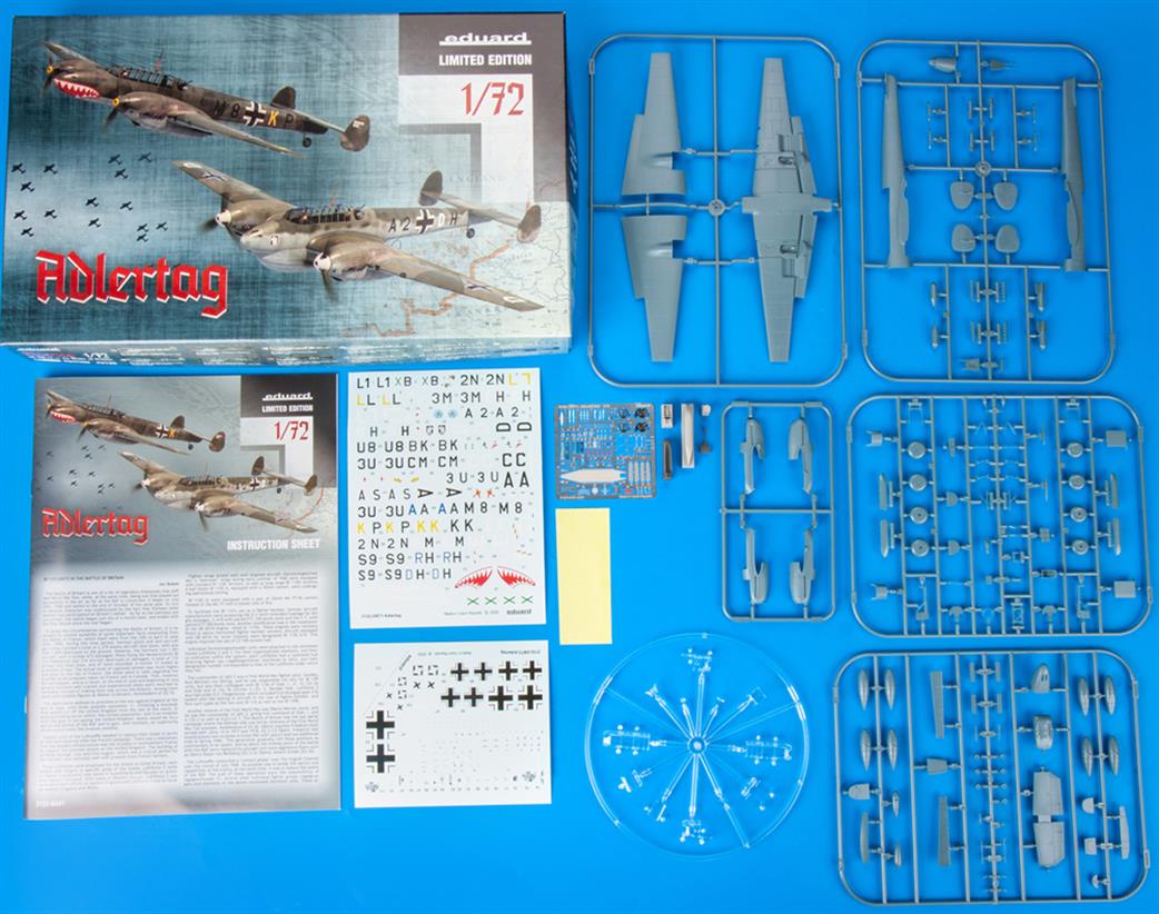 Eduard 1/72 2132 BF-110 C/D Adlertag Battle Of Britain 1940 Ltd Plastic Kit