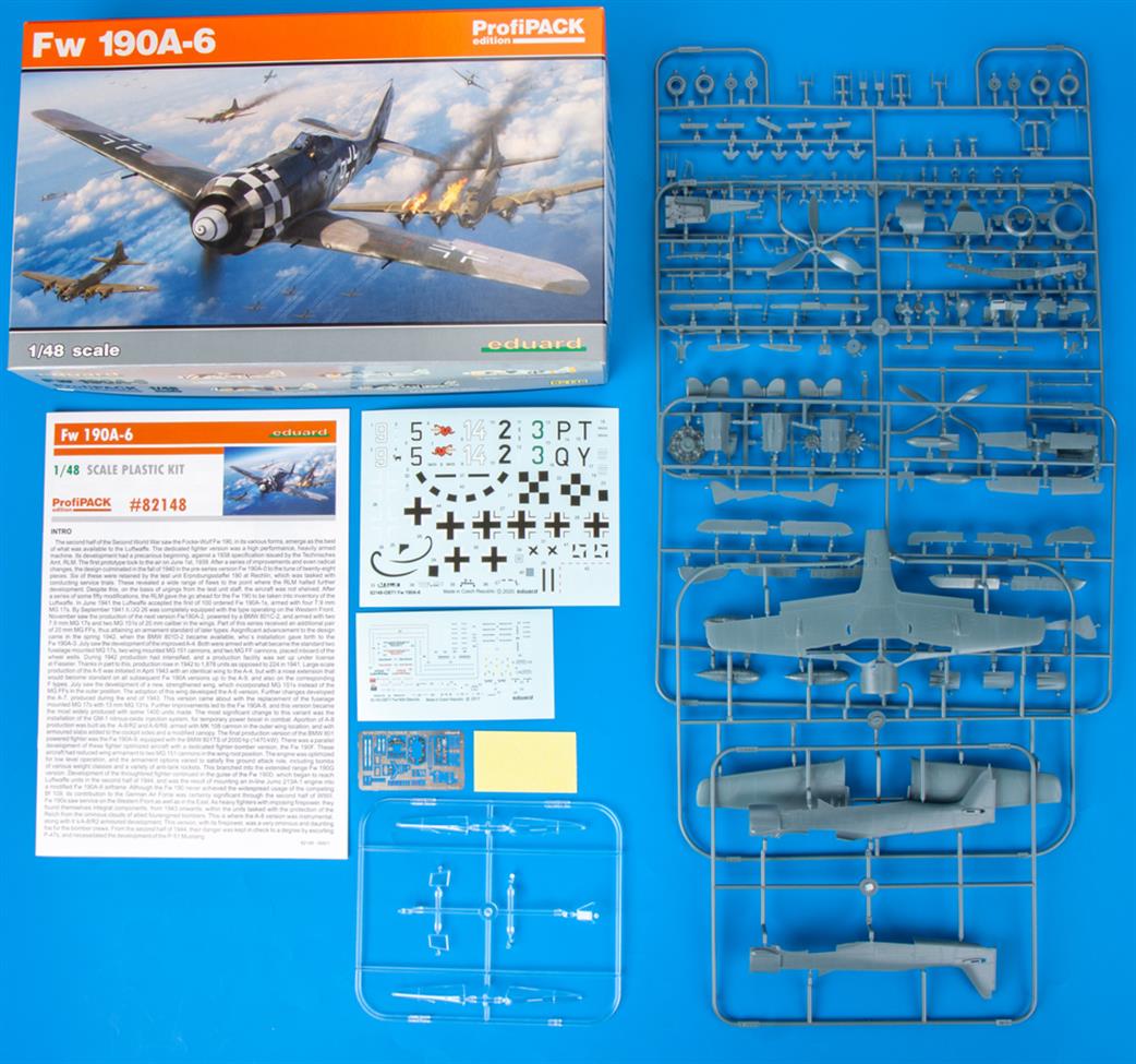 Eduard 1/48 82148 Fw 190A-6 German WW2 Light Fighter Profipak