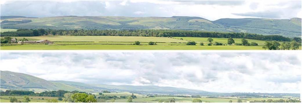 ID Backscenes N N208D Hills and Dales 9in Height Backscene Pack D