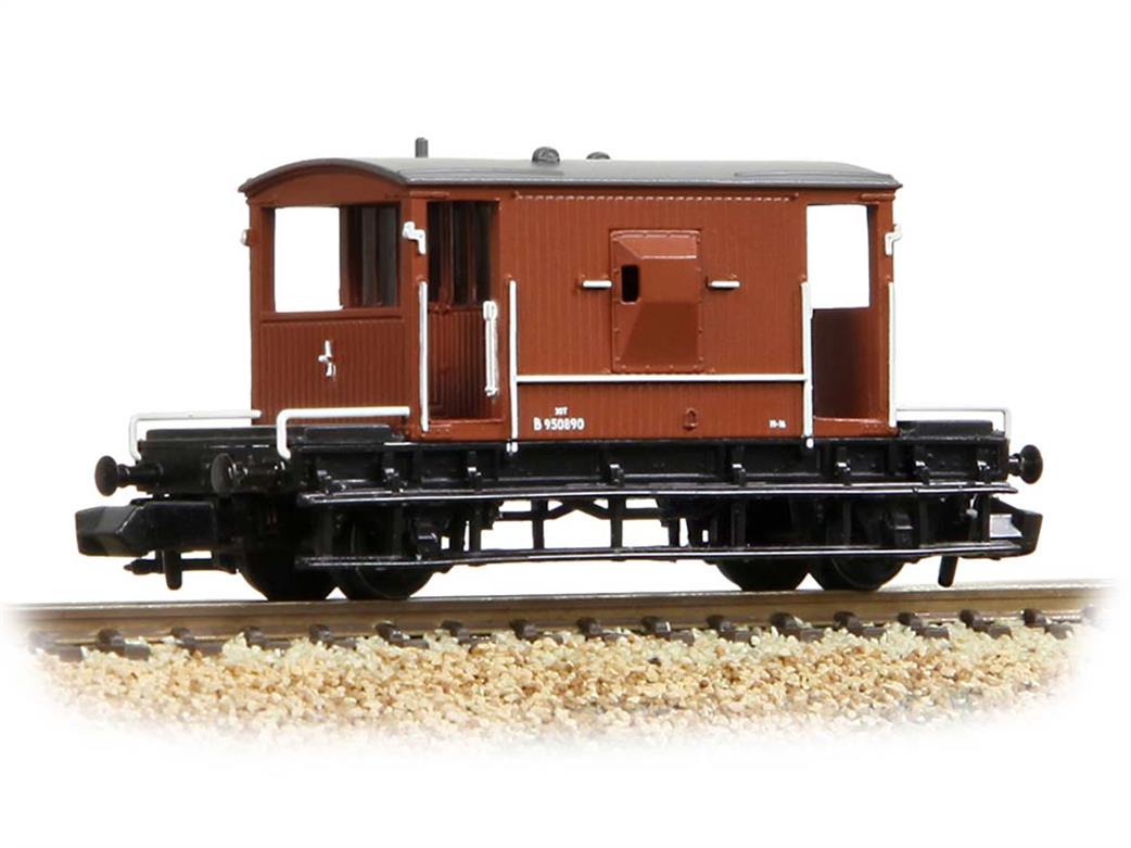 Graham Farish N 377-525F BR 20ton Goods Brake Van B950890 Bauxite Early Lettering