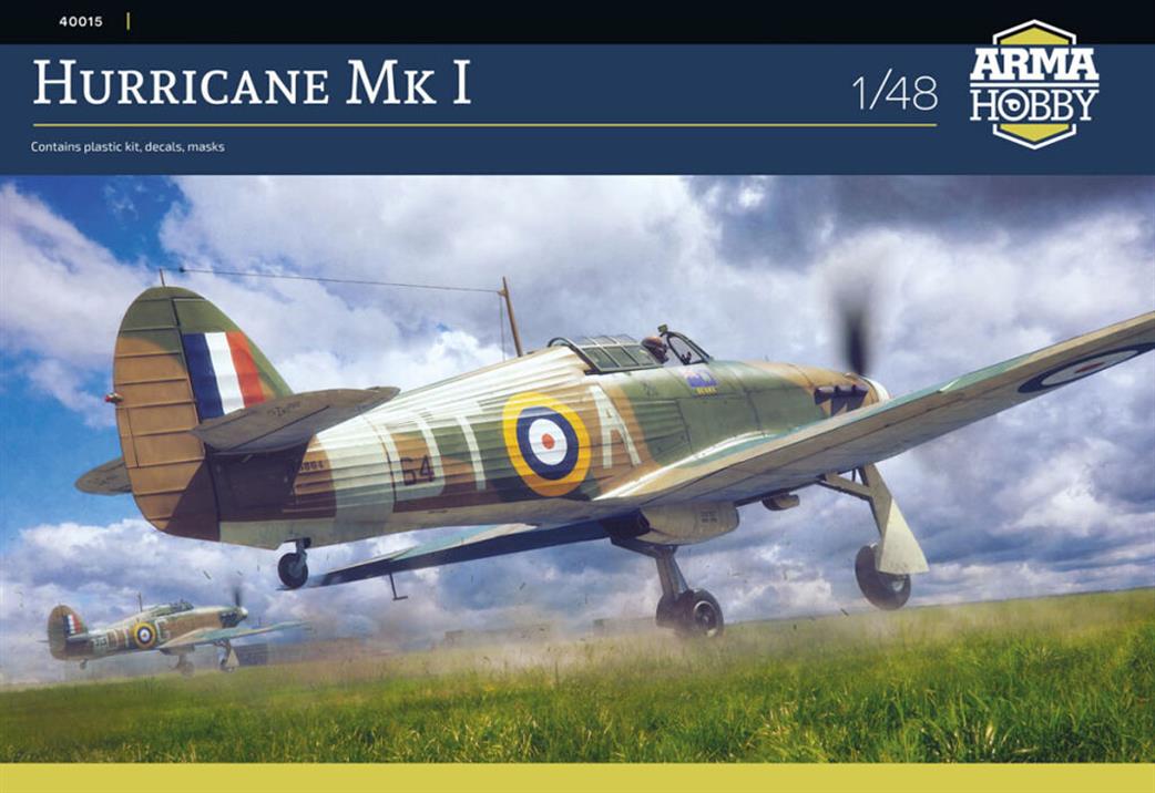 Arma Hobby 1/48 40015 Hawker Hurricane Mk1 RAF WW2 Fighter Kit