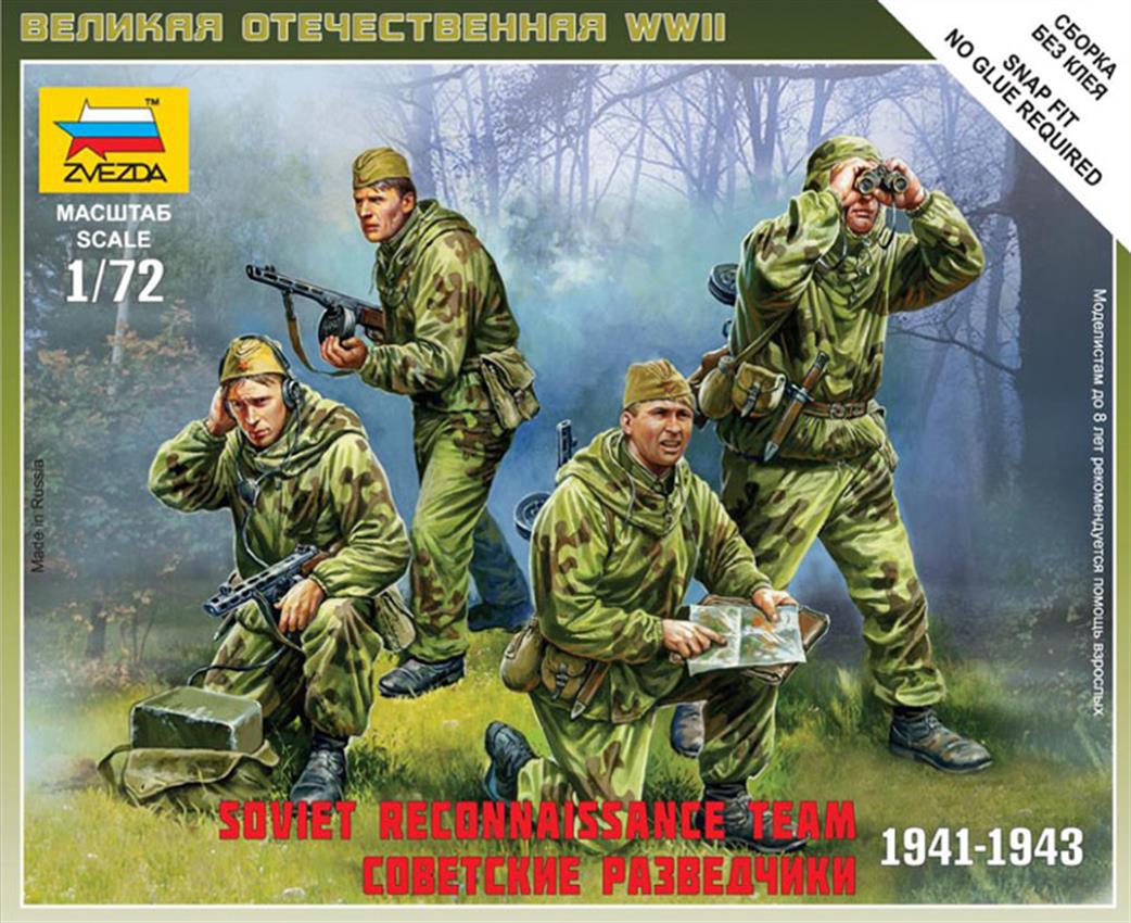 Zvezda 1/72 6137 Soviet Reconnaissance Team Figure Set