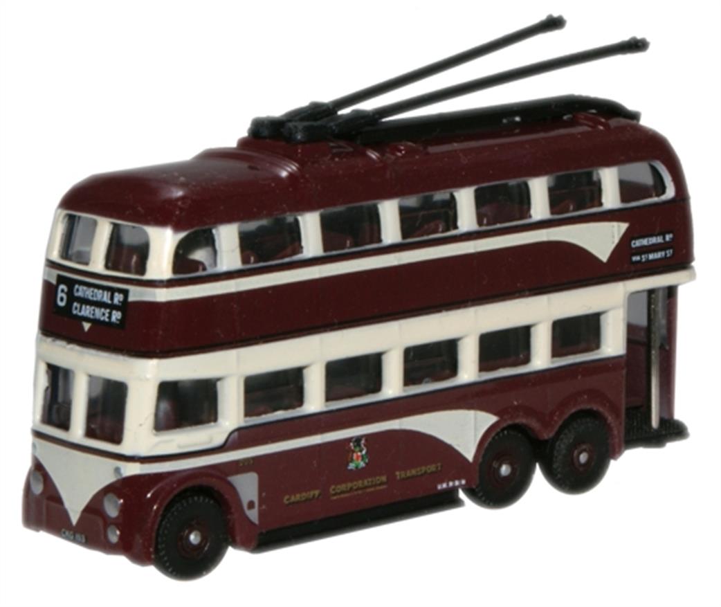 Oxford Diecast 1/148 NQ1007 Trolleybus Cardiff Streamline