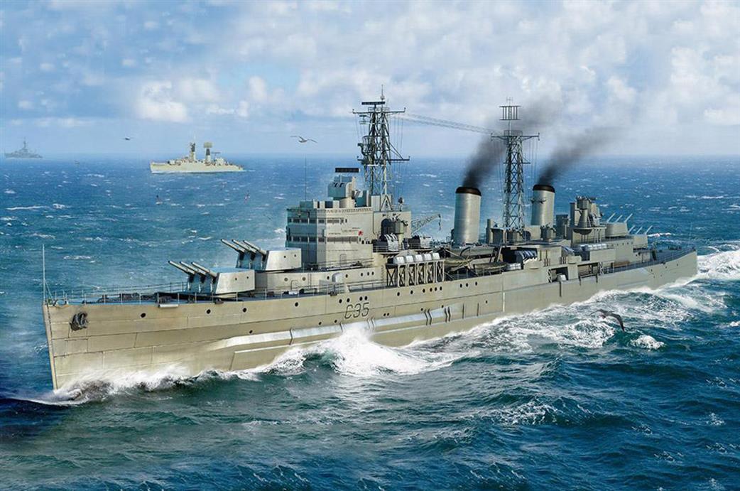 Trumpeter 1/700 06702 HMS Belfast 1959 RN Cruiser Kit