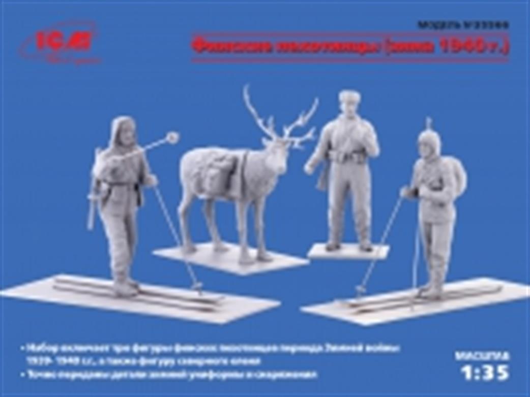 ICM 1/35 35566 Finnish Riflemen Winter 1940 Plastic Kit Figure Set