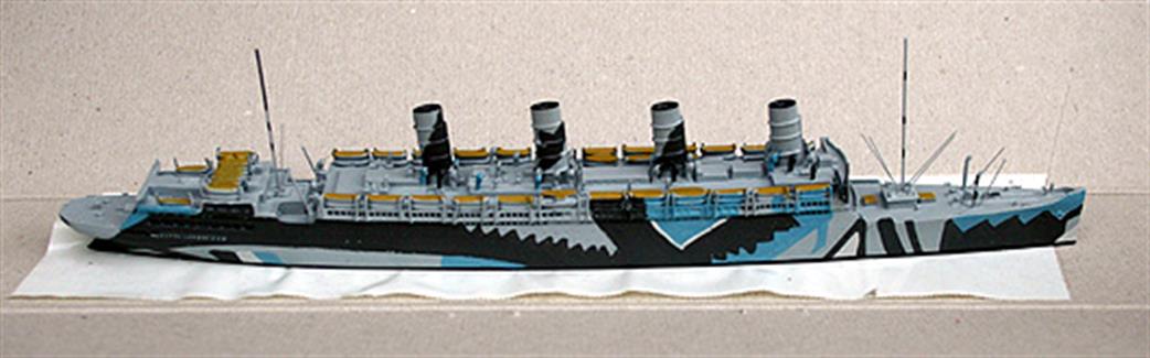 CM Models 1/1250 CM156A RMS Aquitania, troopship in dazzle camouflage, WW1