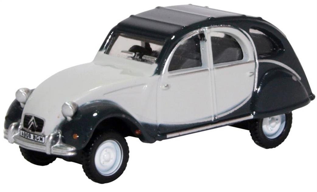 Oxford Diecast 1/76 76CT006 Citroen 2CV Charleston Cormorant Grey/Midnight Grey