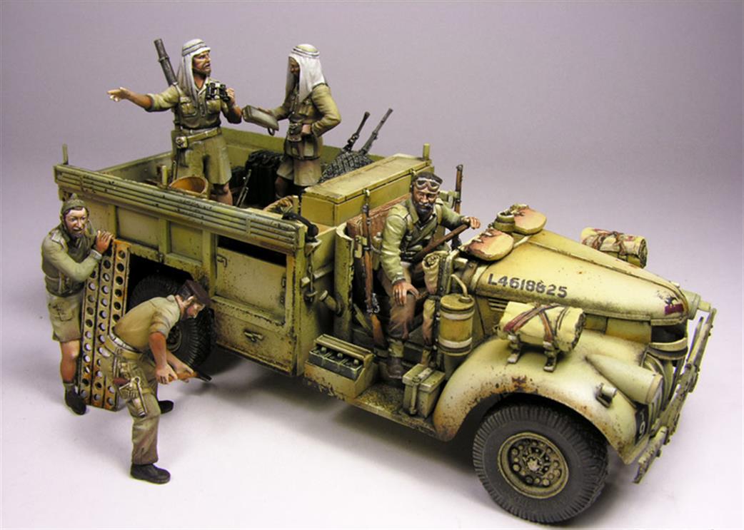 Master Box Ltd 1/35 MB3598 LRDG In North Africa WW2 Five Unpainted Figures