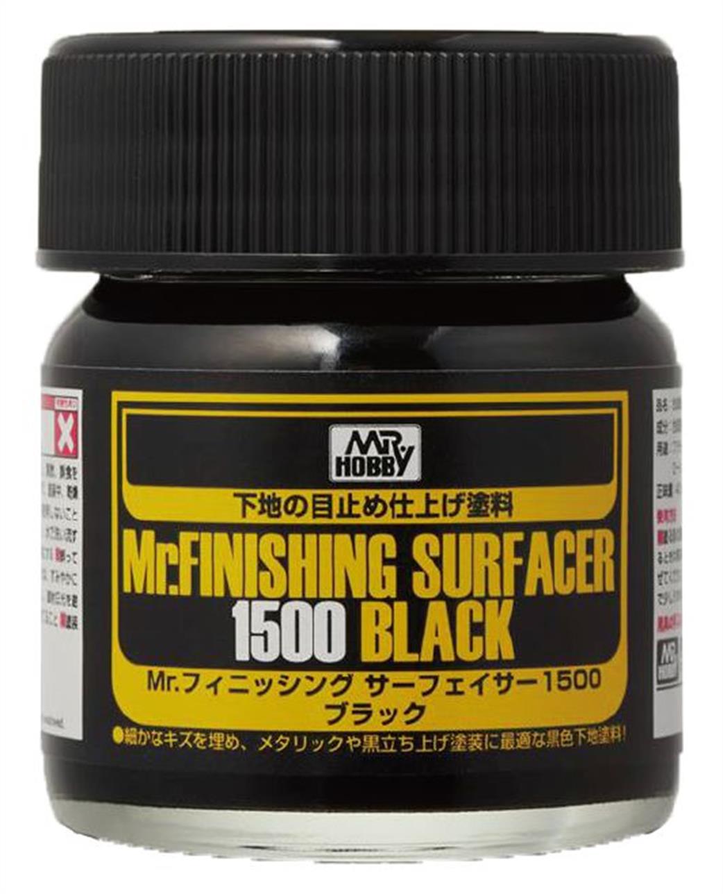 Gunze Sangyo  SF288 Mr Surfacer 1500 Black Brush On Filler 40ml pot