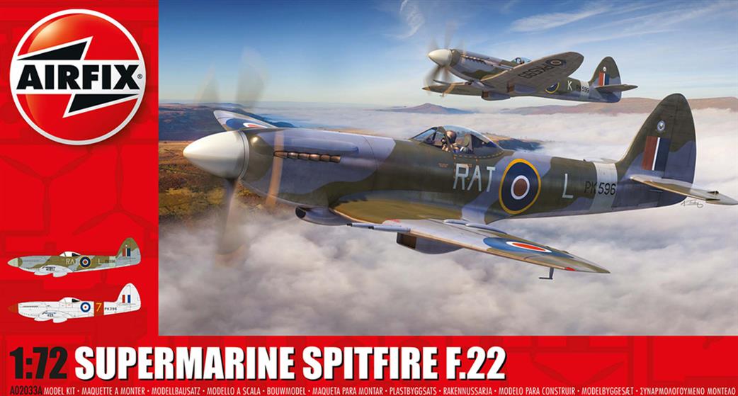 Airfix 1/72 A02033A Spitfire F22 WW2 Fighter Kit