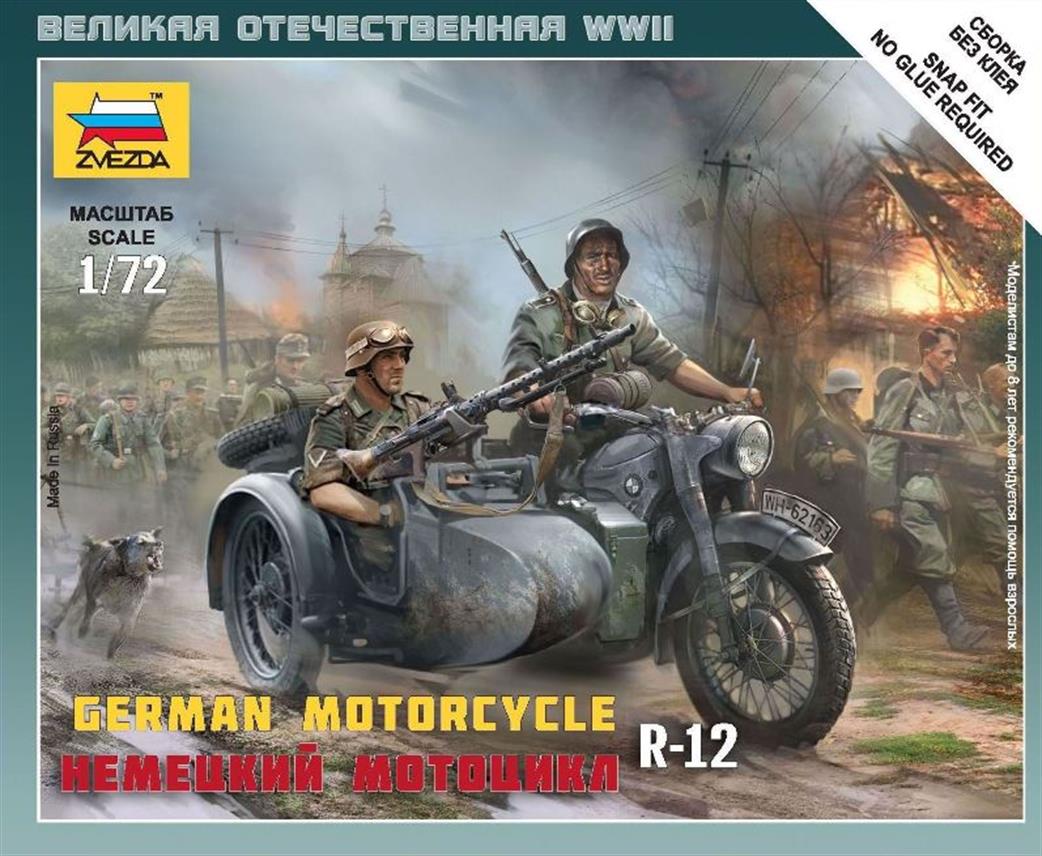 Zvezda 1/72 6142 German Motorcycle R-12