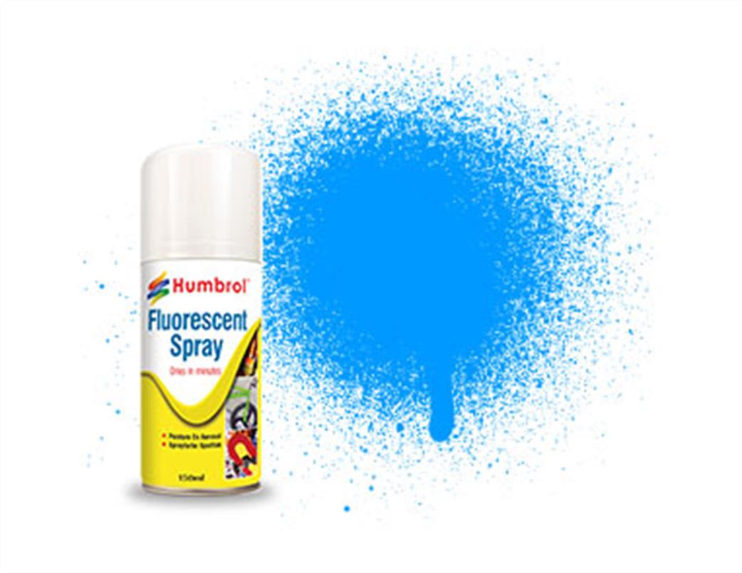 Humbrol  AD6210 Blue Fluorescent Modellers Spray 150ml